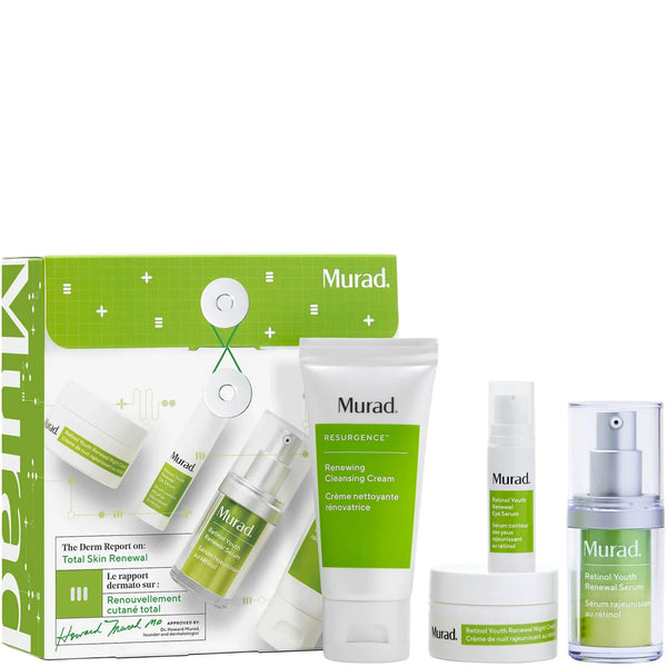 Murad The Derm Report Total Skin Renewal Set 60ml Cleansing Cream + 15ml Serum + 5ml Eye Serum + 15ml Night Cream