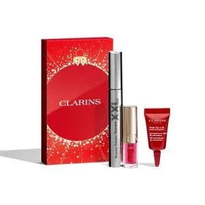 Clarins Wonder Volume Set: Wonder XXL Mascara 8ml + Lip Comfort Oil 1.4ml + Total Eye Lift Cream 3ml