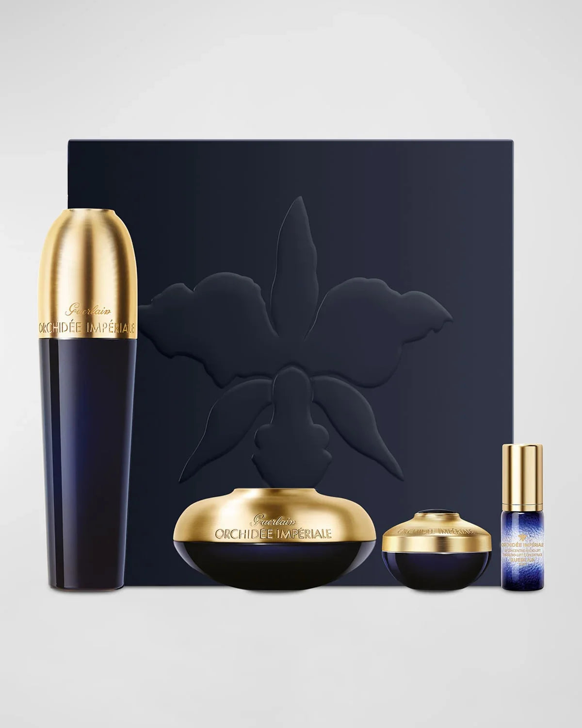 Guerlain Orchidée Impériale Gift Set 30ml The Essence-in-Lotion + 15ml The Cream + 7ml The Eye and Lip Cream + 5ml The Micro-Lift Concentrate