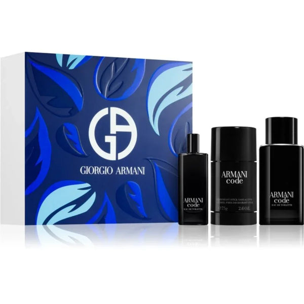 Giorgio Armani Code Gift Set 75ml EDT + 75g Deodorant Stick + 15ml EDT for Men