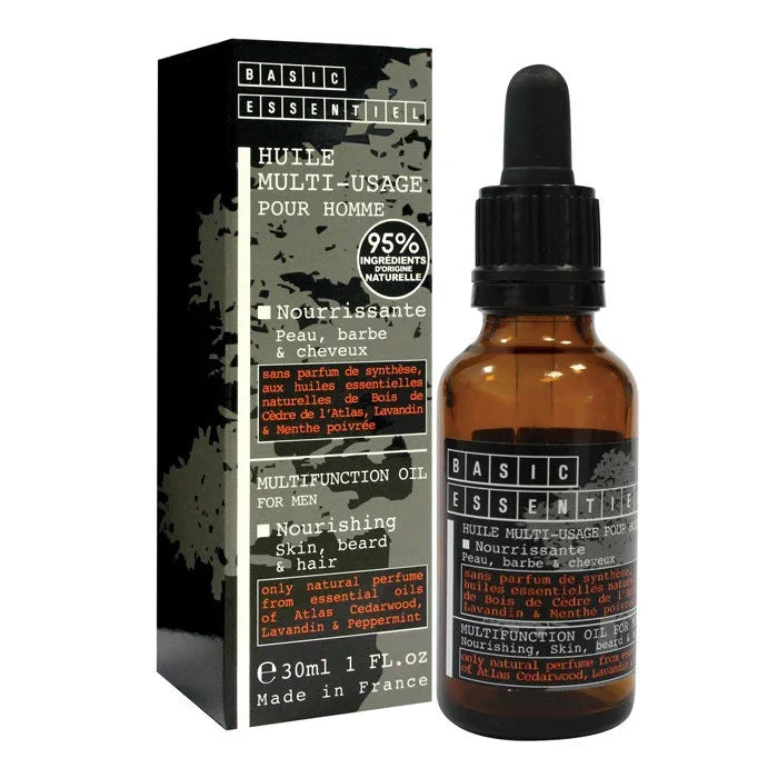 Bare Essentiels Multifunction For Men Nourishing Skin Beard & Hair Oil 30ml