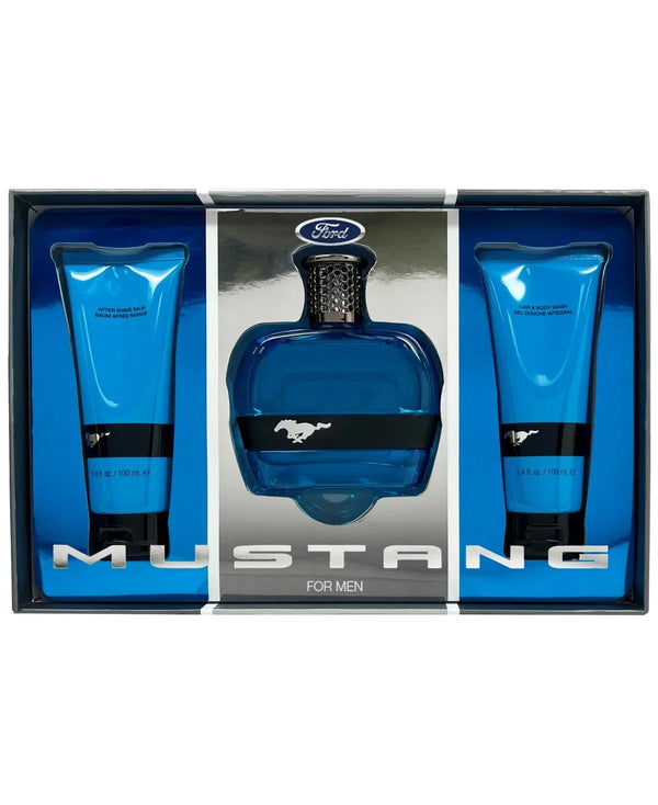 Mustang Blue Gift Set 100ml EDT + 100ml Aftershave Balm + 100ml Hair & Body Wash