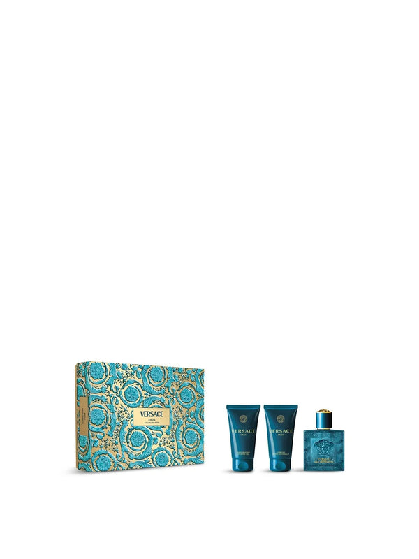Versace Eros Gift Set 50ml EDT + 50ml Aftershave Balm + 50ml Shower Gel