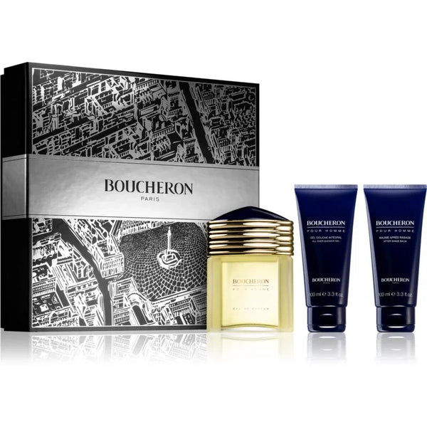 Boucheron Pour Homme Gift Set 100ml EDP + 100ml Aftershave Balm + 100ml Shower Gel