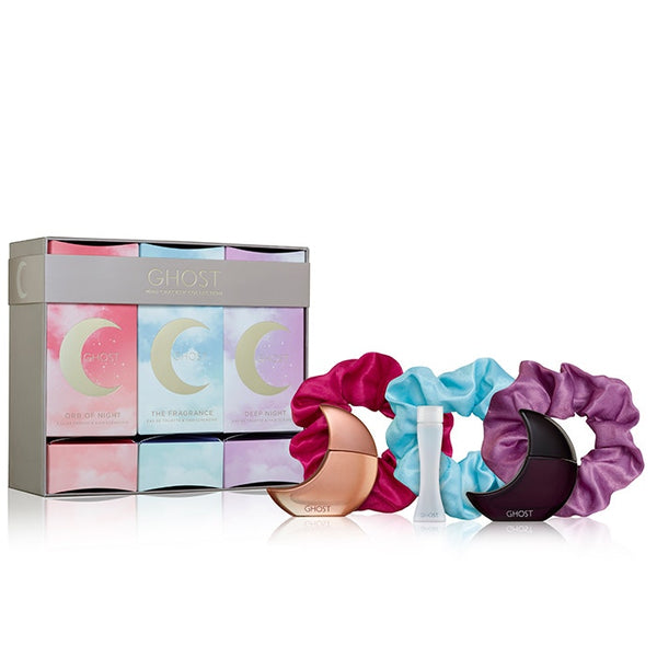 Ghost Mini Cracker Collection – Orb of Night EDP, Deep Night EDT & Ghost EDT + 3 Scrunchies