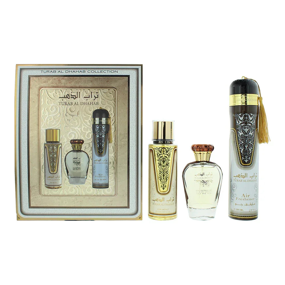 Ard Al Zaafaran Ard Al Zaafaran Turab Al Dhahab Gift Set EDP + Body Mist + Air Freshener