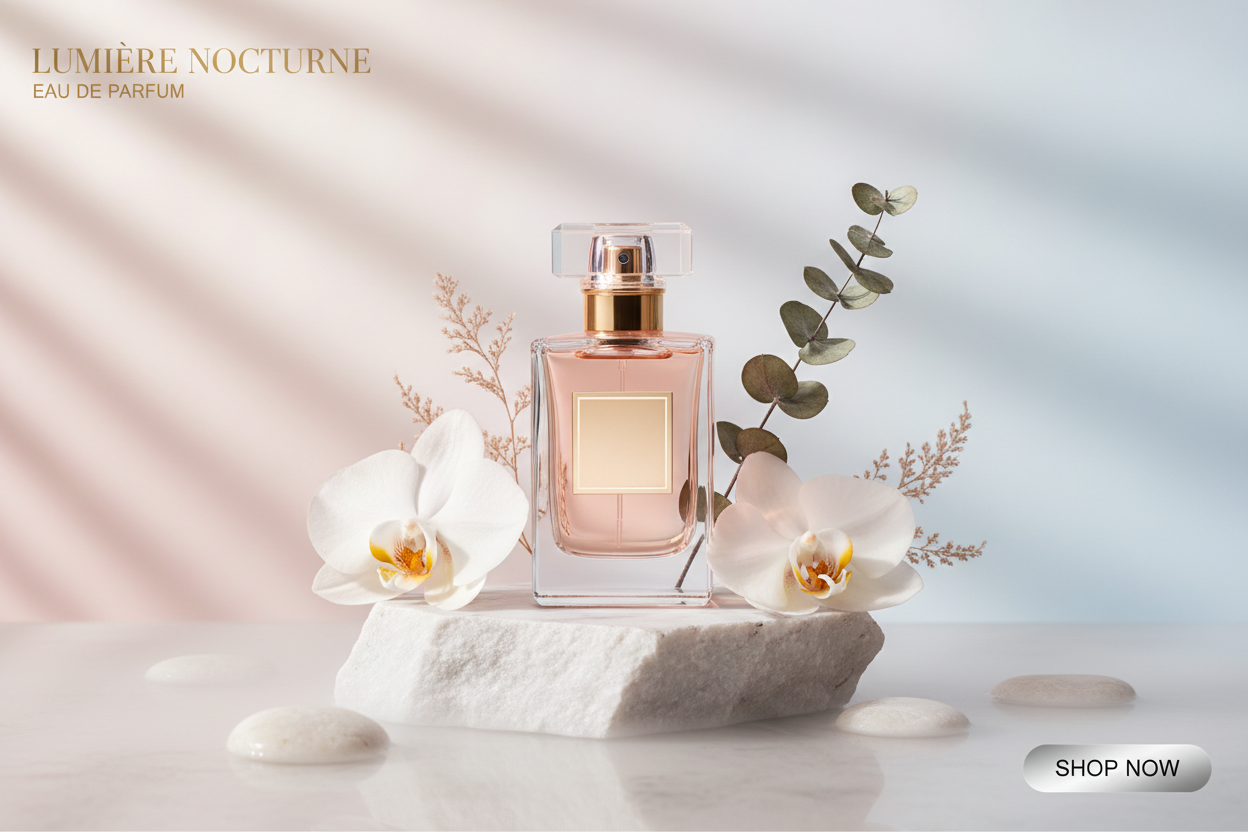 Luxury perfume with natural elements